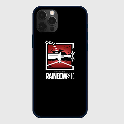 Чехол iPhone 12 Pro Rainbow six action ubisoft / 3D-Черный – фото 1