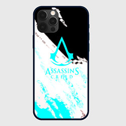 Чехол для iPhone 12 Pro Assassins Creed краски текстура, цвет: 3D-черный