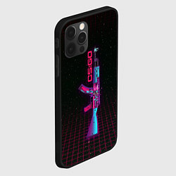 Чехол для iPhone 12 Pro AK-47 Neon Rider - CS:GO, цвет: 3D-черный — фото 2