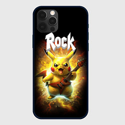 Чехол iPhone 12 Pro Пикачу рокер с электрогитарой