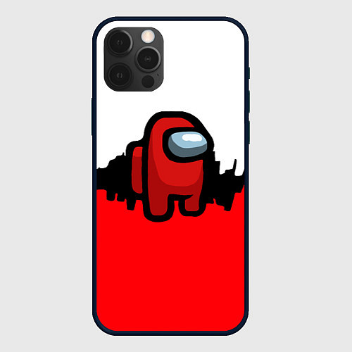 Чехол iPhone 12 Pro Among us краски / 3D-Черный – фото 1