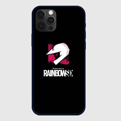 Чехол iPhone 12 Pro Rainbow six шутер гейм стиль / 3D-Черный – фото 1