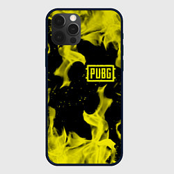 Чехол iPhone 12 Pro PUBG жёлтый огонь