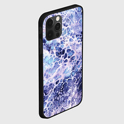 Чехол для iPhone 12 Pro Абстракция текстура воды и мрамора, цвет: 3D-черный — фото 2