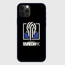 Чехол для iPhone 12 Pro Rainbow six siege logo, цвет: 3D-черный
