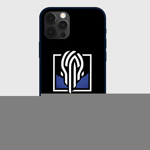 Чехол iPhone 12 Pro Rainbow six siege logo / 3D-Черный – фото 1