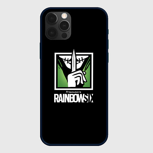 Чехол iPhone 12 Pro Rainbow six шутер онлайн / 3D-Черный – фото 1