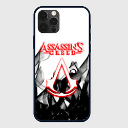 Чехол для iPhone 12 Pro Assassins Creed огненное лого гейм, цвет: 3D-черный