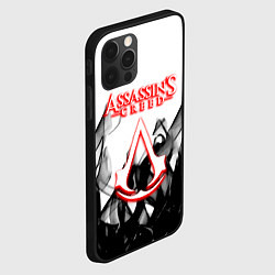 Чехол для iPhone 12 Pro Assassins Creed огненное лого гейм, цвет: 3D-черный — фото 2