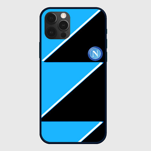 Чехол iPhone 12 Pro Napoli fc geometry blue / 3D-Черный – фото 1