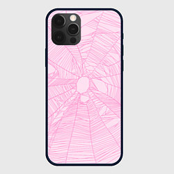Чехол для iPhone 12 Pro Розовая паутина, цвет: 3D-черный