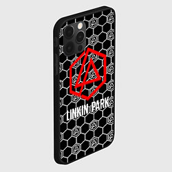 Чехол для iPhone 12 Pro Linkin park logo pattern, цвет: 3D-черный — фото 2