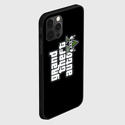 Чехол для iPhone 12 Pro GTA5 logo game rockstar, цвет: 3D-черный — фото 2