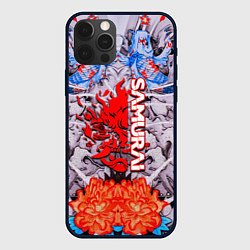 Чехол iPhone 12 Pro Cyberpunk 2077 samurai tatoo