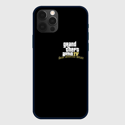 Чехол iPhone 12 Pro GTA 6 logo game / 3D-Черный – фото 1