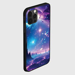 Чехол для iPhone 12 Pro Звездный город в космосе, цвет: 3D-черный — фото 2