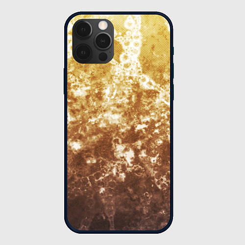 Чехол iPhone 12 Pro Абстракция - yellow sad weather / 3D-Черный – фото 1