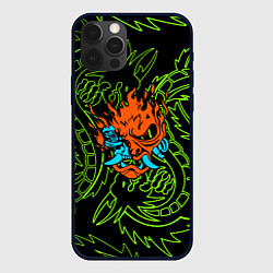 Чехол iPhone 12 Pro Samurai dragon steel logo