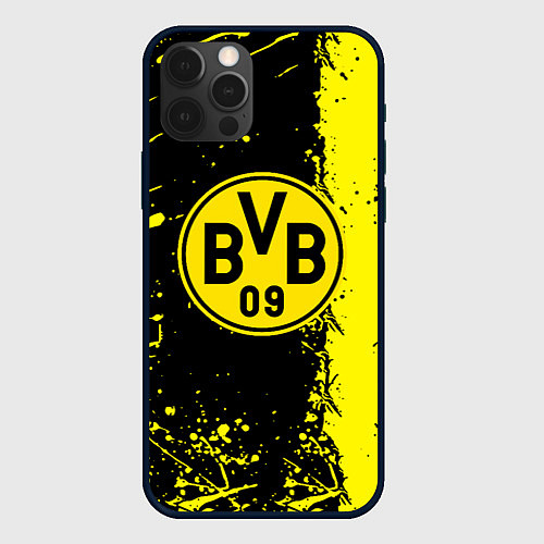 Чехол iPhone 12 Pro Borussia fc краски / 3D-Черный – фото 1