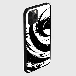 Чехол для iPhone 12 Pro Ai art black and white abstraction, цвет: 3D-черный — фото 2