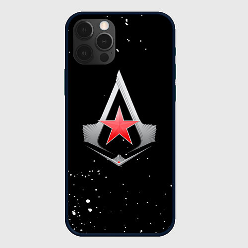 Чехол iPhone 12 Pro Assassins creed russia / 3D-Черный – фото 1