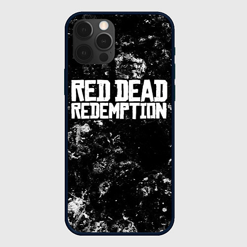 Чехол iPhone 12 Pro Red Dead Redemption black ice / 3D-Черный – фото 1