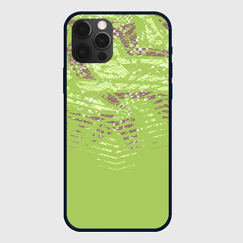 Чехол iPhone 12 Pro Крокодила кожа абстракция / 3D-Черный – фото 1