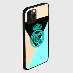 Чехол для iPhone 12 Pro Реал мадрид спорт геометрия, цвет: 3D-черный — фото 2