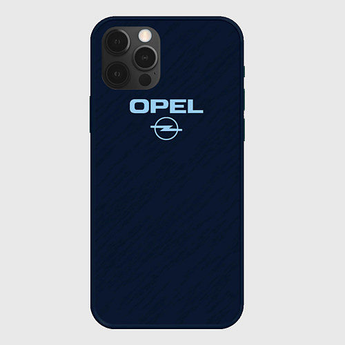 Чехол iPhone 12 Pro Opel тёмно-синий / 3D-Черный – фото 1