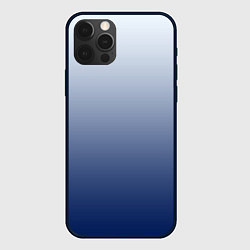 Чехол для iPhone 12 Pro Бело синий градиент, цвет: 3D-черный