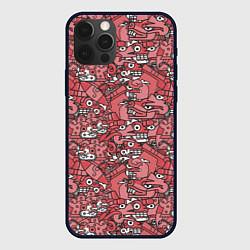 Чехол iPhone 12 Pro Ацтеки и звери