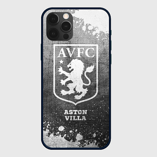 Чехол iPhone 12 Pro Aston Villa - grey gradient / 3D-Черный – фото 1
