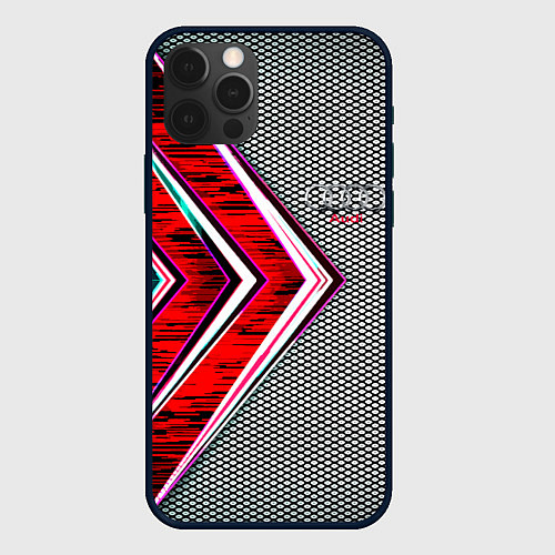 Чехол iPhone 12 Pro Audi sport geometry car / 3D-Черный – фото 1