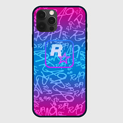 Чехол для iPhone 12 Pro Rock star neon, цвет: 3D-черный
