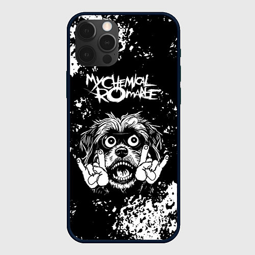 Чехол iPhone 12 Pro My Chemical Romance рок пес / 3D-Черный – фото 1