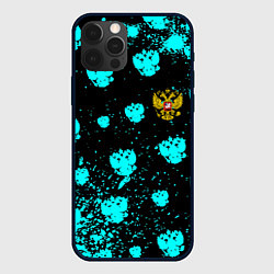 Чехол iPhone 12 Pro Герб текстура РФ