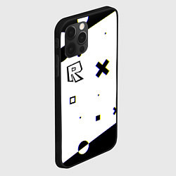 Чехол для iPhone 12 Pro Roblox pattern game, цвет: 3D-черный — фото 2