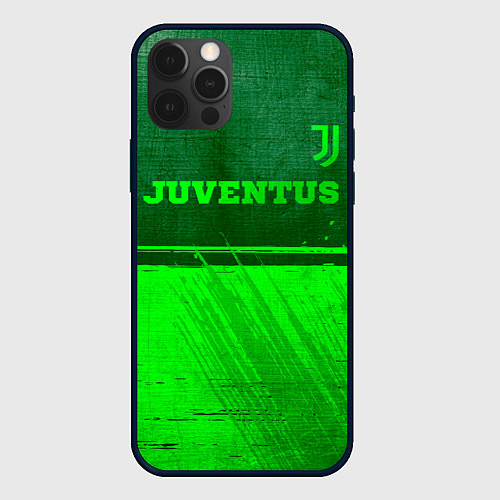 Чехол iPhone 12 Pro Juventus - green gradient посередине / 3D-Черный – фото 1