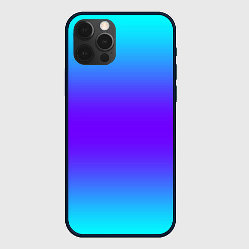 Чехол iPhone 12 Pro Неоновый градиент текстура / 3D-Черный – фото 1