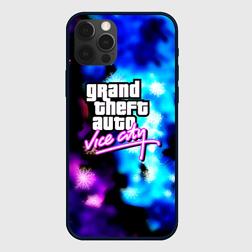 Чехол iPhone 12 Pro Gta flame winter / 3D-Черный – фото 1