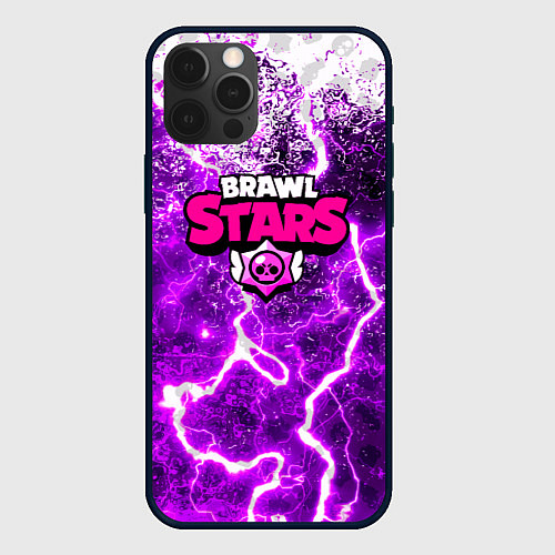 Чехол iPhone 12 Pro Brawl stars storm neon / 3D-Черный – фото 1