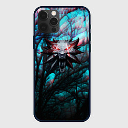 Чехол для iPhone 12 Pro The Witcher logo night, цвет: 3D-черный