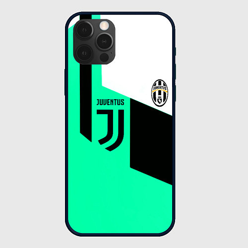 Чехол iPhone 12 Pro Juventus geometry / 3D-Черный – фото 1