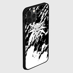 Чехол для iPhone 12 Pro Ведьмак белые краски, цвет: 3D-черный — фото 2