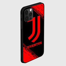 Чехол для iPhone 12 Pro Juventus - red gradient, цвет: 3D-черный — фото 2