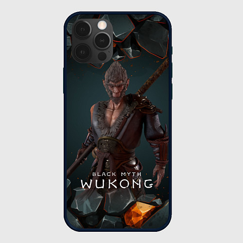 Чехол iPhone 12 Pro Король обезьян Black Myth Wukong / 3D-Черный – фото 1