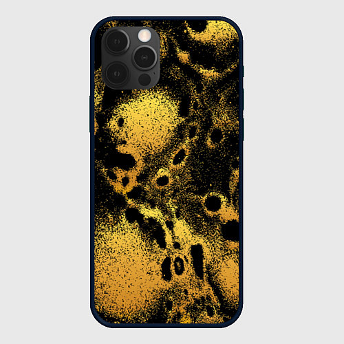 Чехол iPhone 12 Pro Текстура песок / 3D-Черный – фото 1