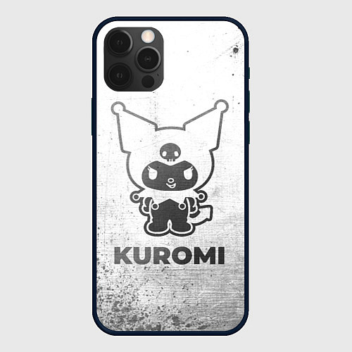 Чехол iPhone 12 Pro Kuromi - white gradient / 3D-Черный – фото 1