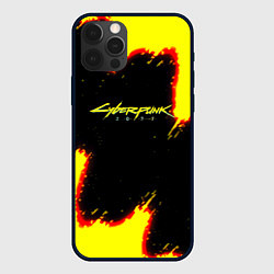 Чехол iPhone 12 Pro Cyberpunk 2077 огненный стиль