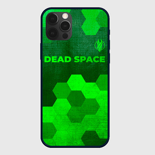 Чехол iPhone 12 Pro Dead Space - green gradient посередине / 3D-Черный – фото 1